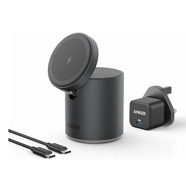 Anker 623 Magnetic Wireless Charger (MagGo), 2-in-1 Wireless Charging Station with 20W USB-C Charger
