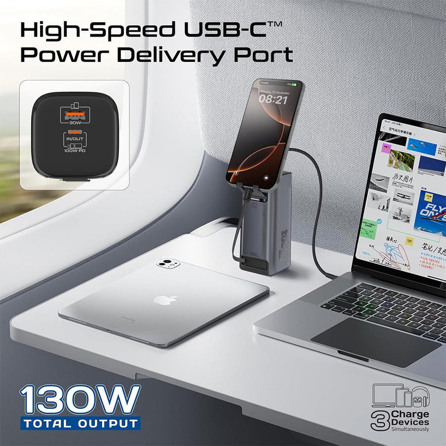 130W Multi-Port 20000mAh Power Bank (Titan-130R)