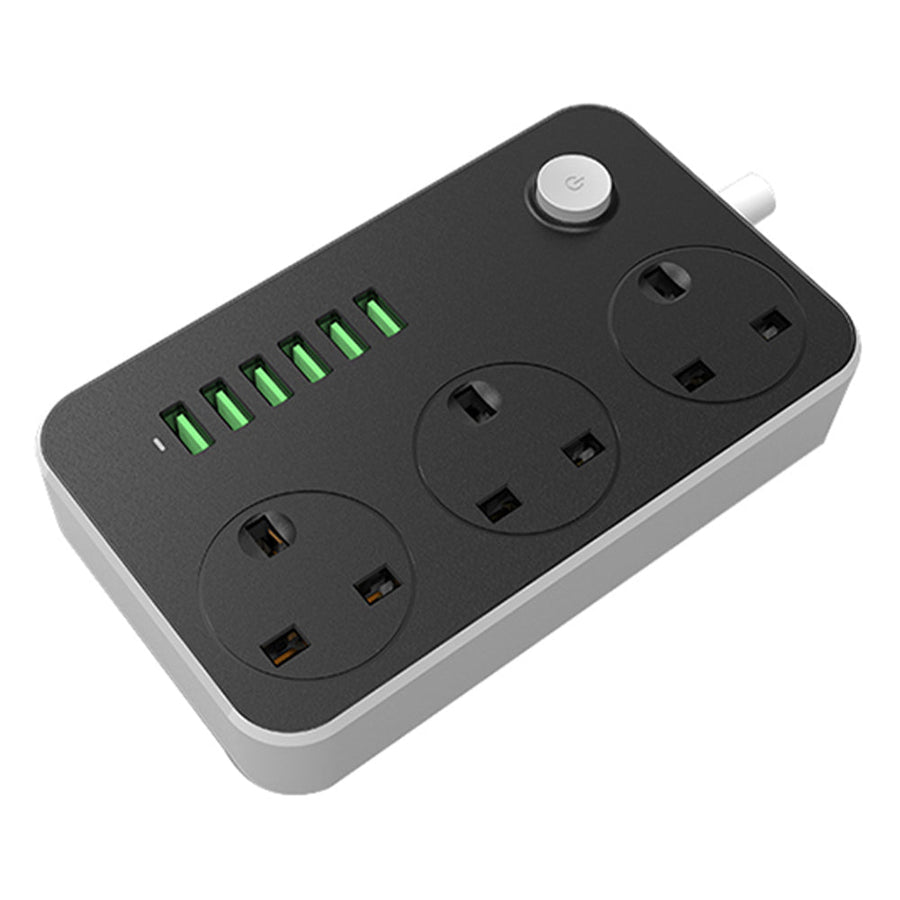 JBQ SC3604 3 Power Socket + 6 USB Extension Power Cord