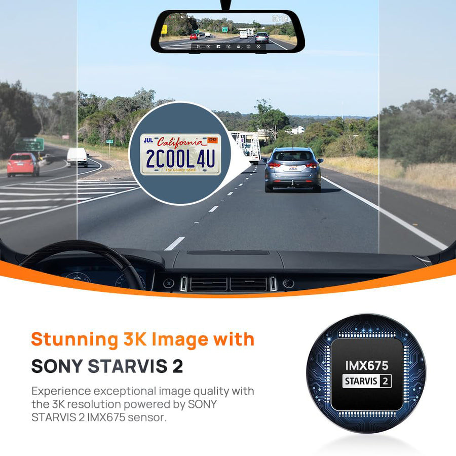 70mai S500 Wide Rearview Dash Camera