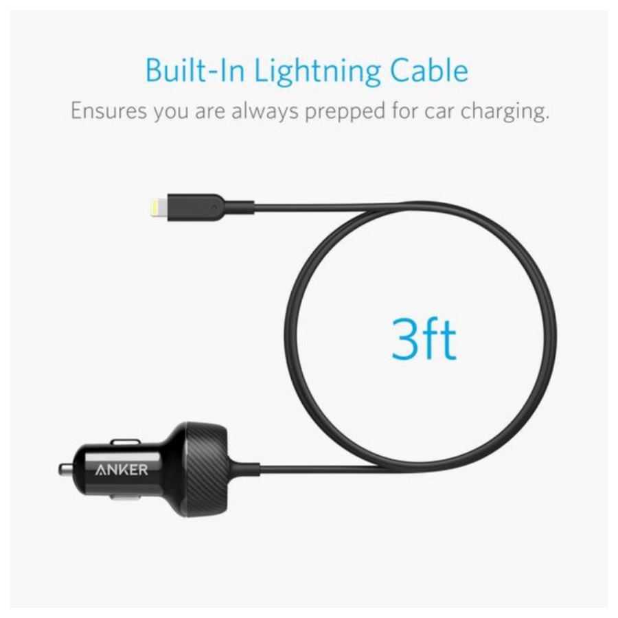 Anker PowerDrive 2 Elite with Lightning Connector 24W