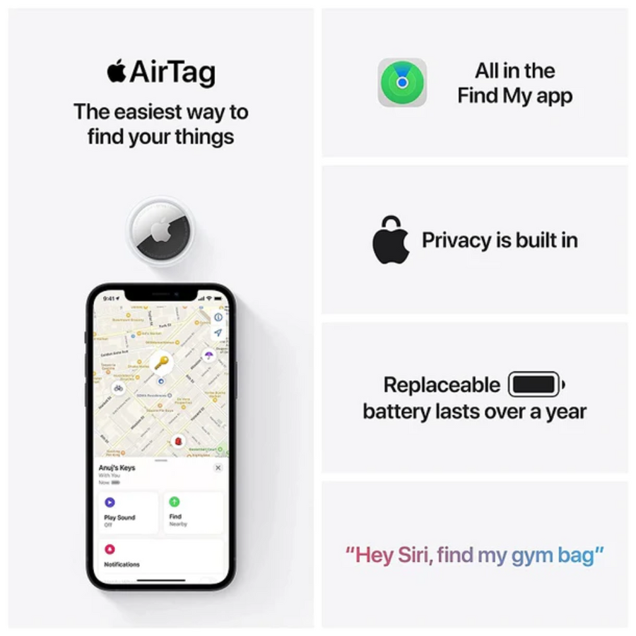 Apple AirTag - Smart Item Tracker with Precision Finding
