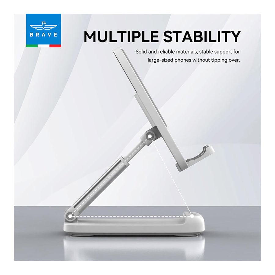Brave 2 in 1 Foldable Phone Stand for Desk