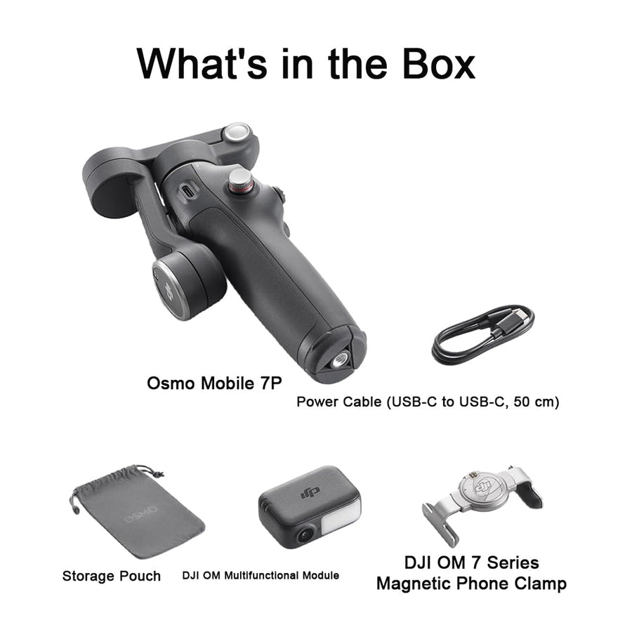 DJI Osmo Mobile 7P Smartphone Gimbal with Multifunctional Module, Built-In Tripod & Extension Rod
