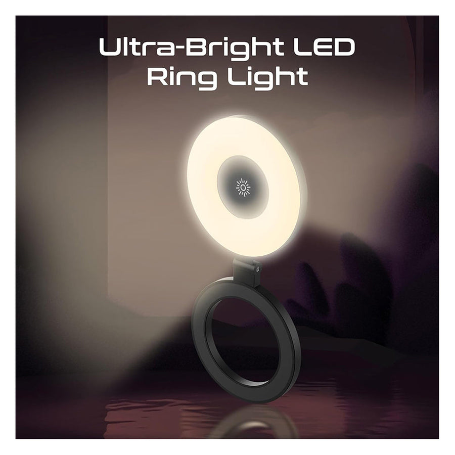 Promate Rechargeable MagSafe Selfie Ring Light with Slim and Stylish Design