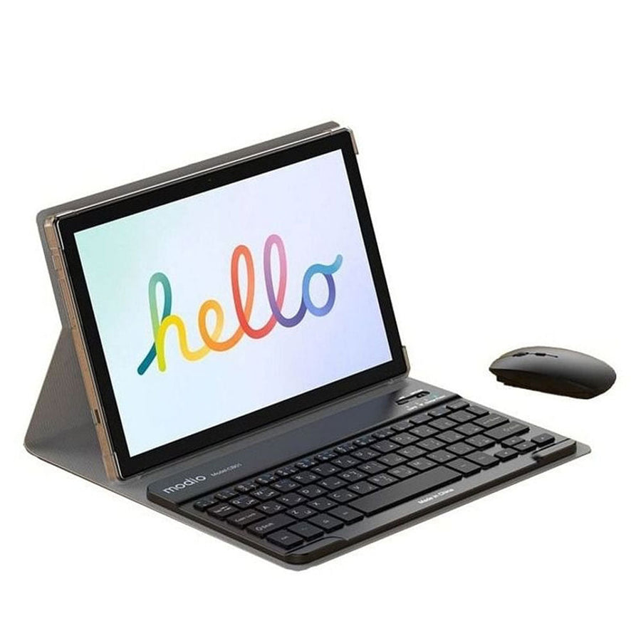 Modio M27 10 Inch 5G Tablet PC with 8GB RAM 256GB ROM, Dual Sim, Dual Camera, Wireless Keyboard, Mouse, Electronic Pen, Tablet Case, Bluetooth Headset, and Key Holder