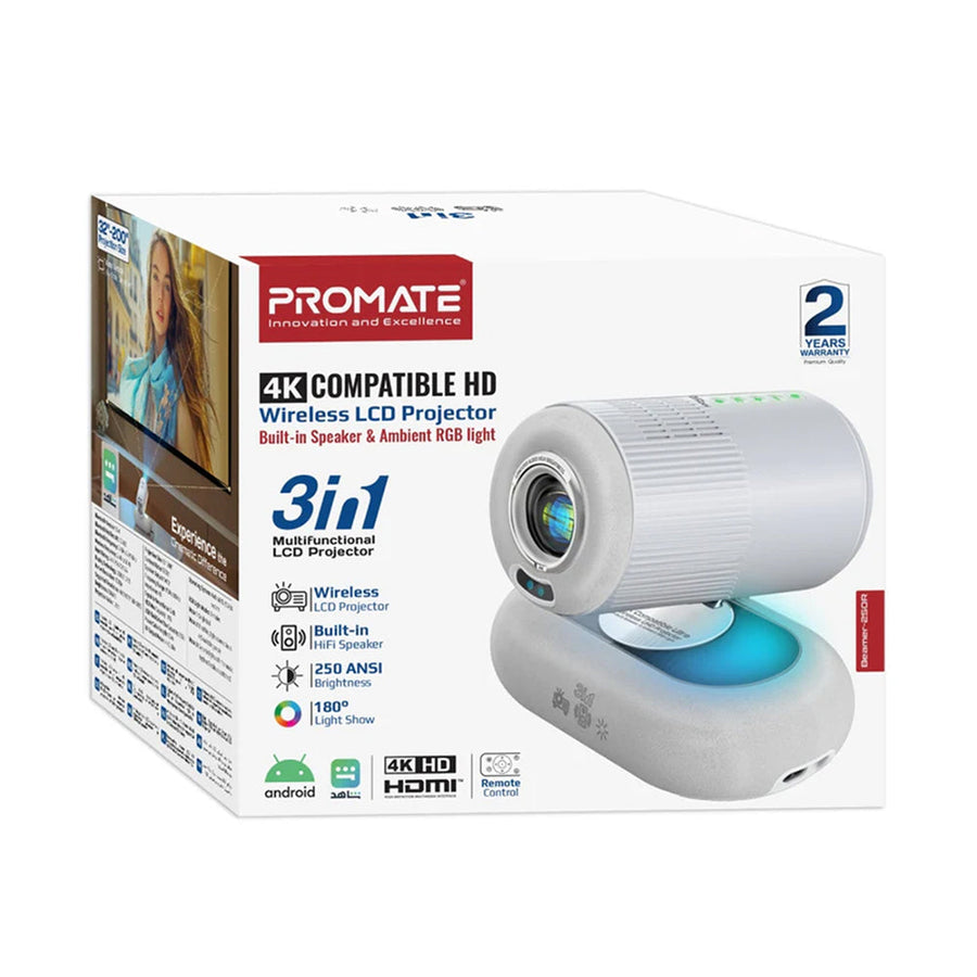 Promate Beamer-250R ANSI Lumens Portable Projector