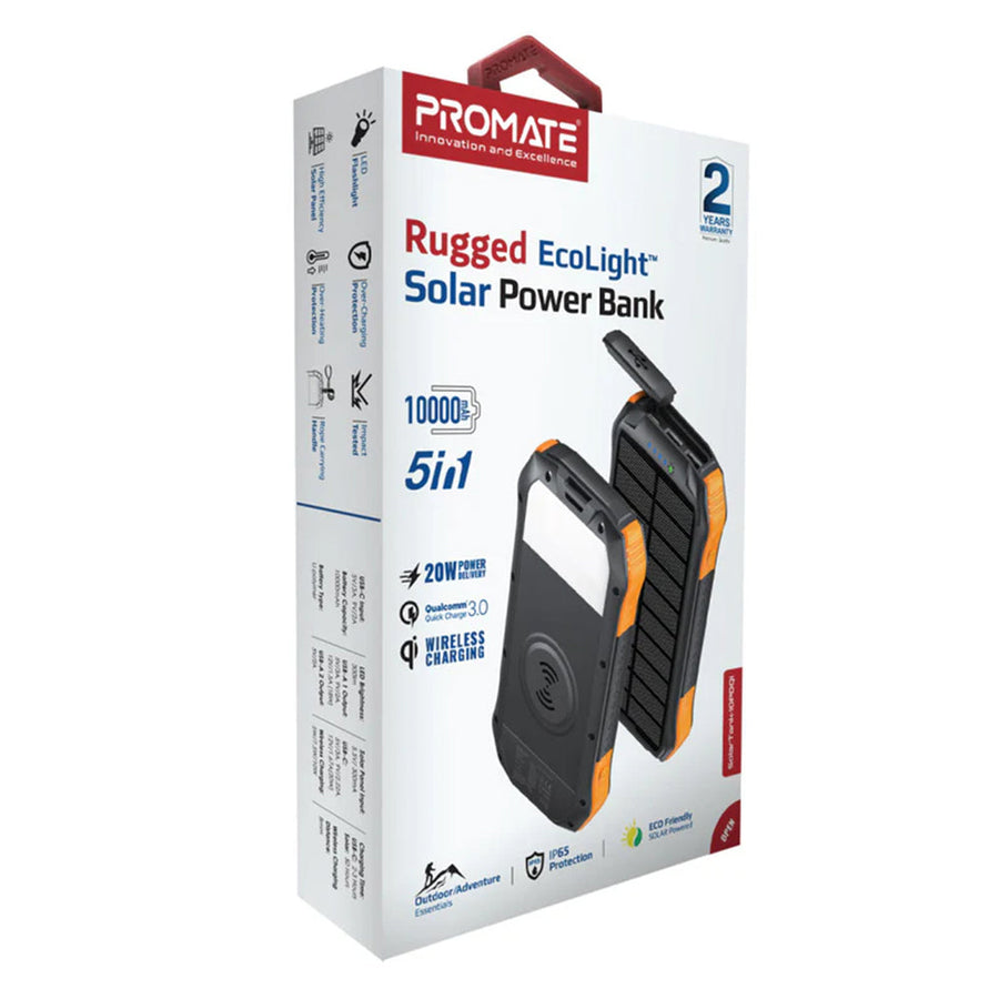 Promate (Solartank10PDQi) Solar Power Bank