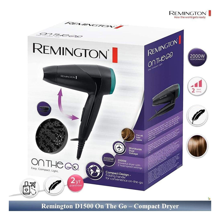 Remington On the Go Compact Hair Dryer 2000W