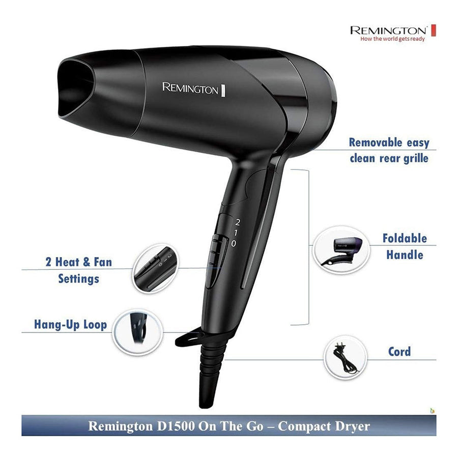 Remington On the Go Compact Hair Dryer 2000W