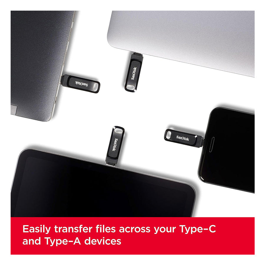 SanDisk 256GB Ultra Dual Drive Go USB Type C Flash Drive