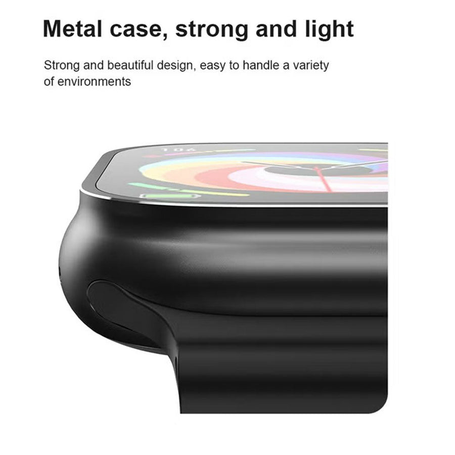 T3000 Ultra Smart Watch Series 9  Black Case with Black and Orange Straps