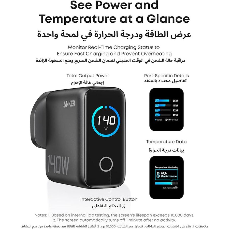 Anker B2697KZ1 Zolo 140W 4-Port GaN Fast Charger