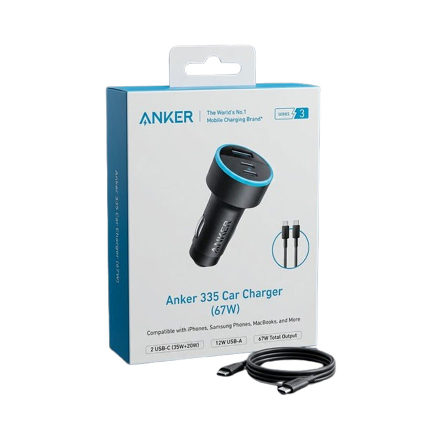 Anker A2731HA1 67W 3-Port Car Charger – 2× USB-C + USB-A