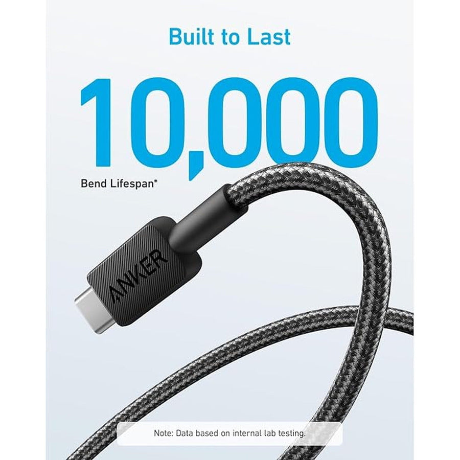 Anker A81F7H21 60W Braided USB-C to USB-C Cable (3m)