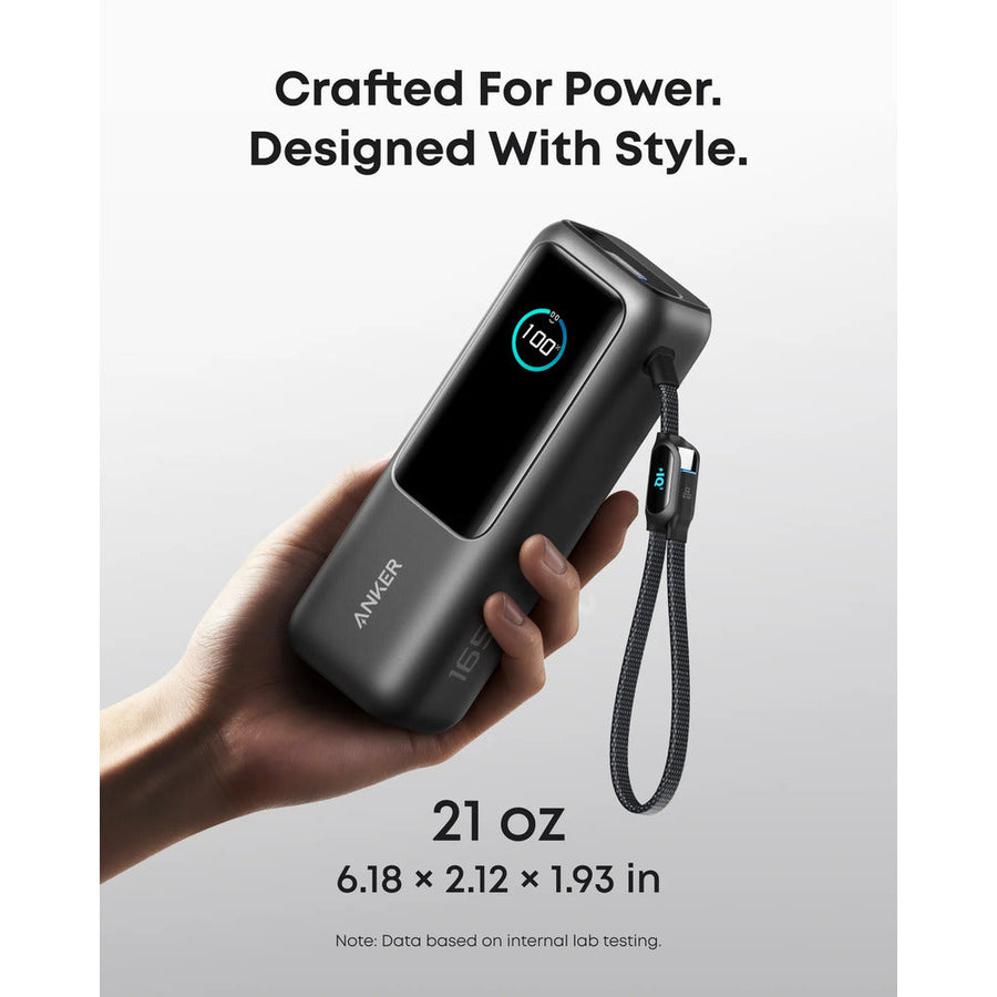 Anker Power Bank (25K, 165W, Built-In and Retractable Cables)