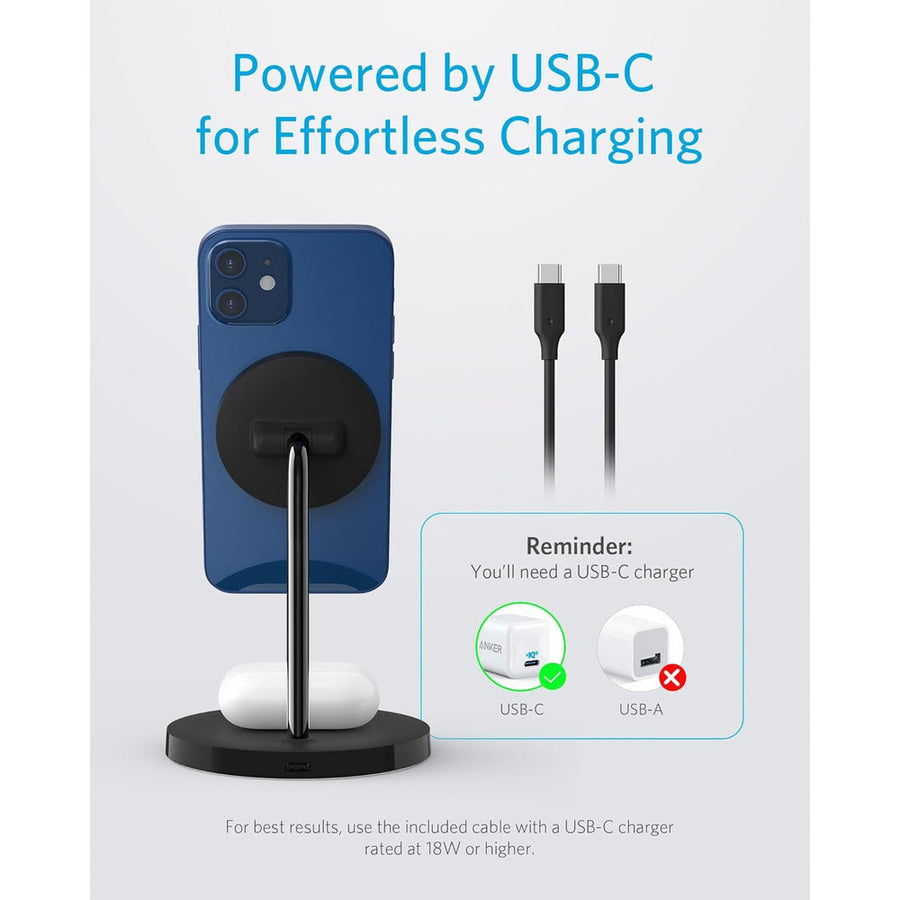 Anker PowerWave 2-in-1 Magnetic Charging Stand