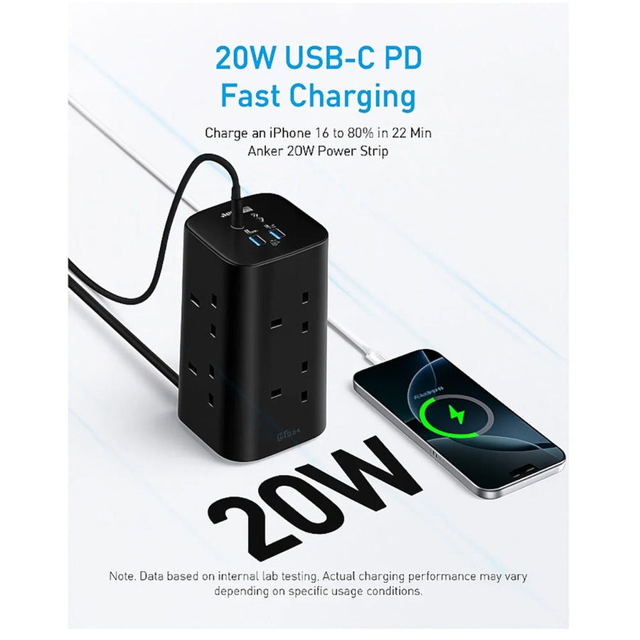 Anker Tower Extension Lead with USB Slots, 12-in-1