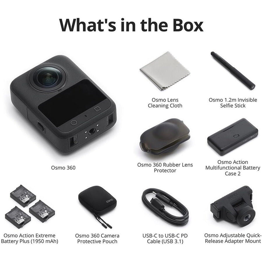 DJI Osmo 360 Adventure Combo Black Action Camera