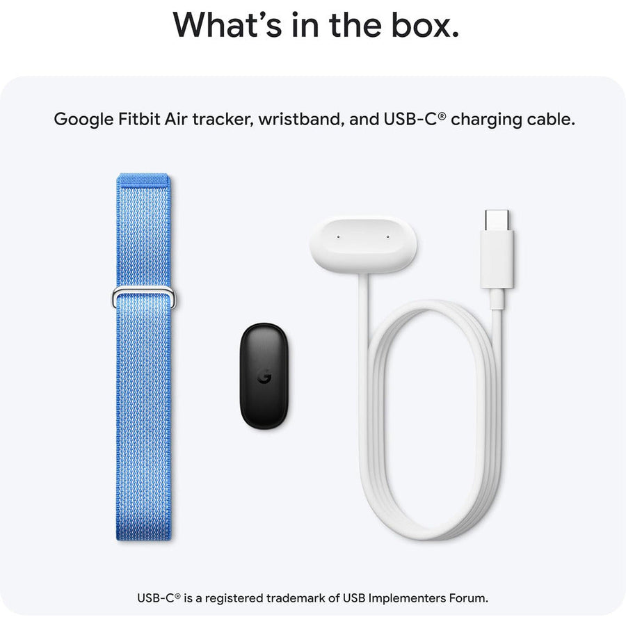 Google Fitbit Air Screenless Smart Fitness Tracker with 24/7 Health Monitoring