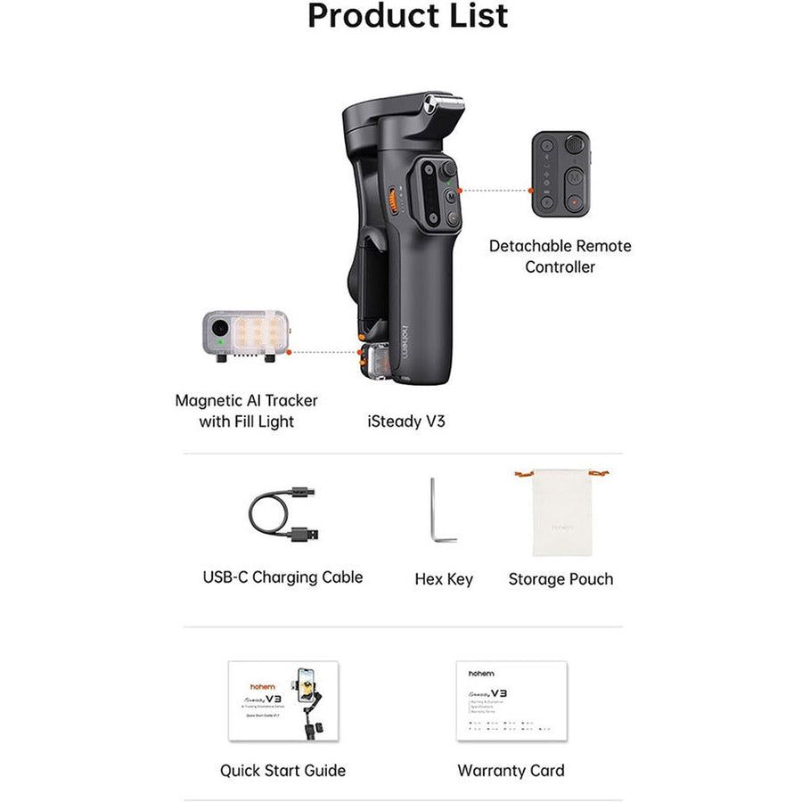 Hohem iSteady V3 AI Tracking Smartphone Gimbal