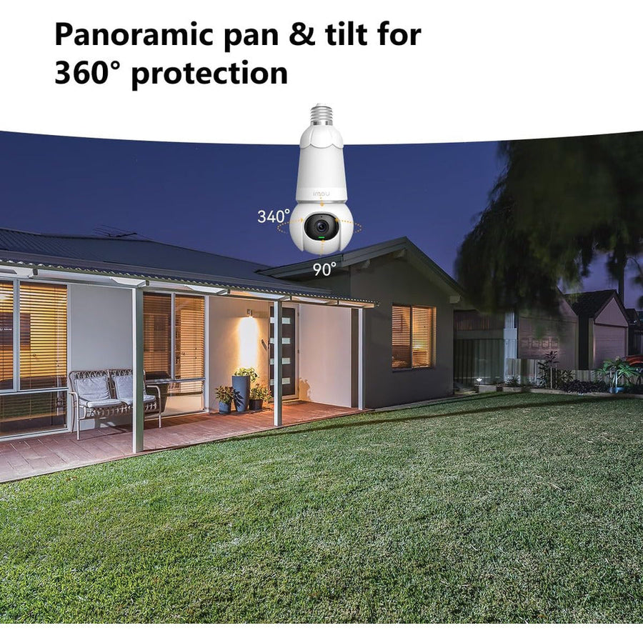 IMOU Bulb Cam 3MP 2K Wi-Fi Security Camera – 360° Pan & Tilt