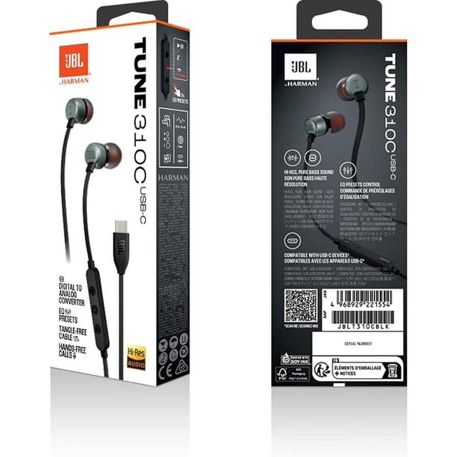JBL Tune 310C USB-C Wired In-Ear Earphones