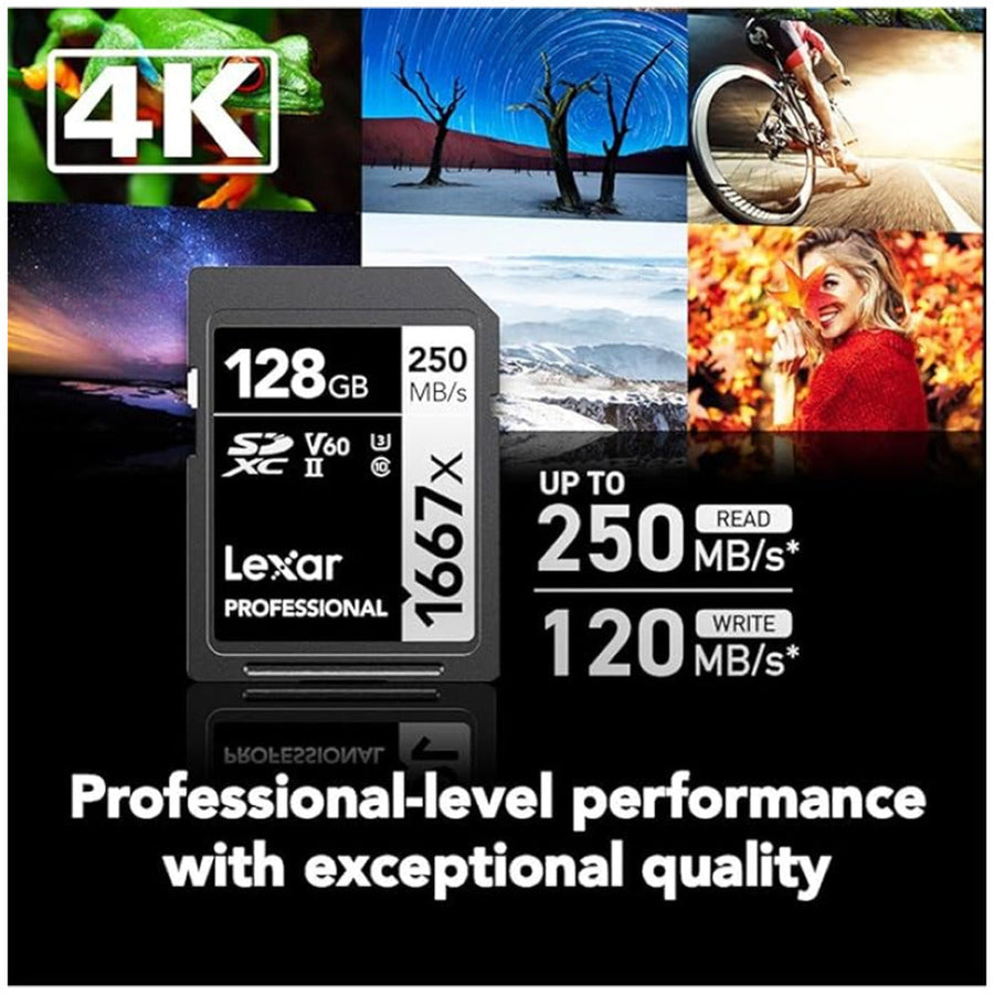 Lexar® Professional 128GB 1667x SDXC™ UHS-II