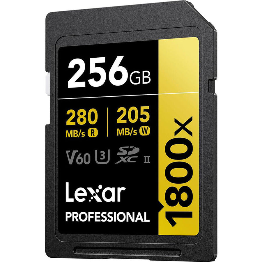 Lexar® Professional 256GB 1800x SDXC™ UHS-II GOLD Series