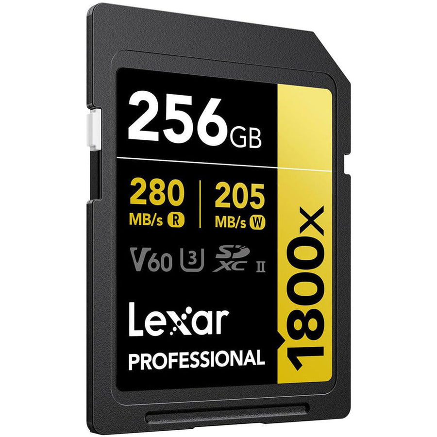 Lexar® Professional 256GB 1800x SDXC™ UHS-II GOLD Series