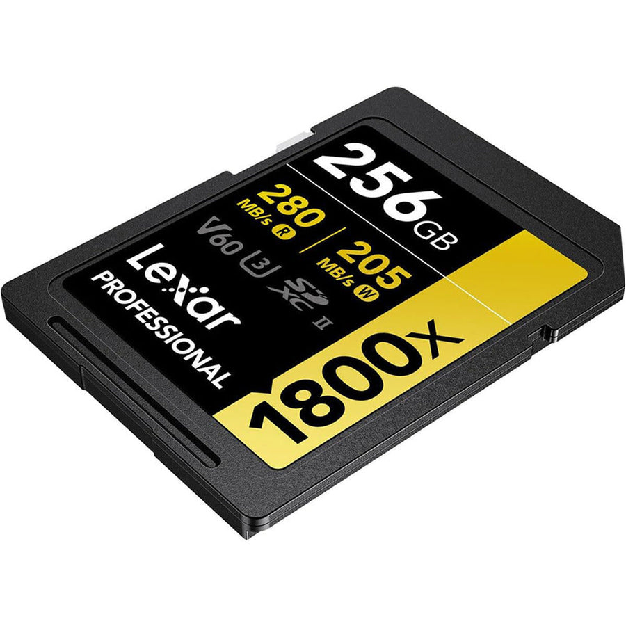 Lexar® Professional 256GB 1800x SDXC™ UHS-II GOLD Series