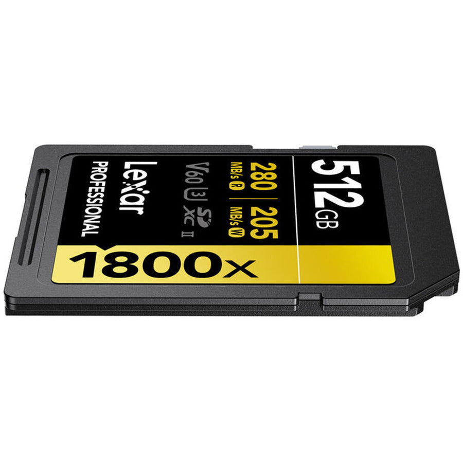 Lexar® Professional 512GB 1800x SDXC™ UHS-II GOLD Series
