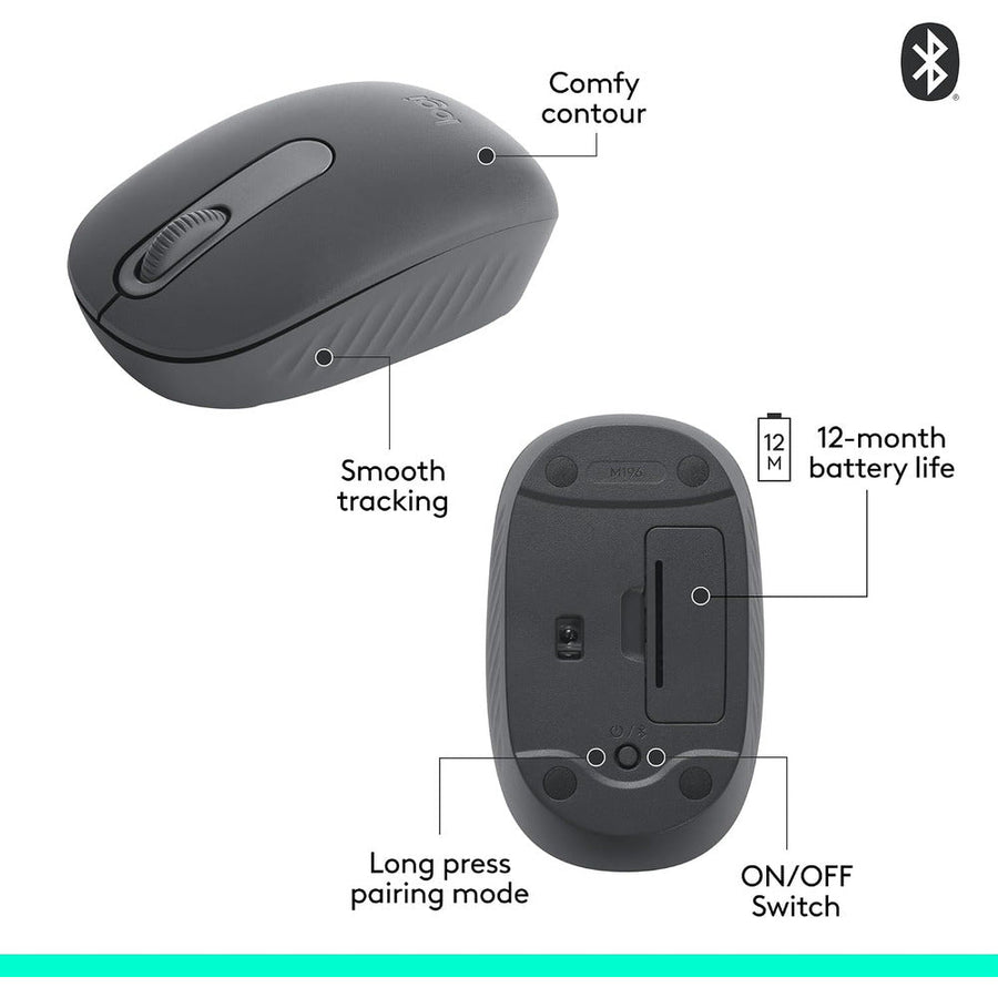 Logitech M196 Compact Bluetooth Wireless Mouse
