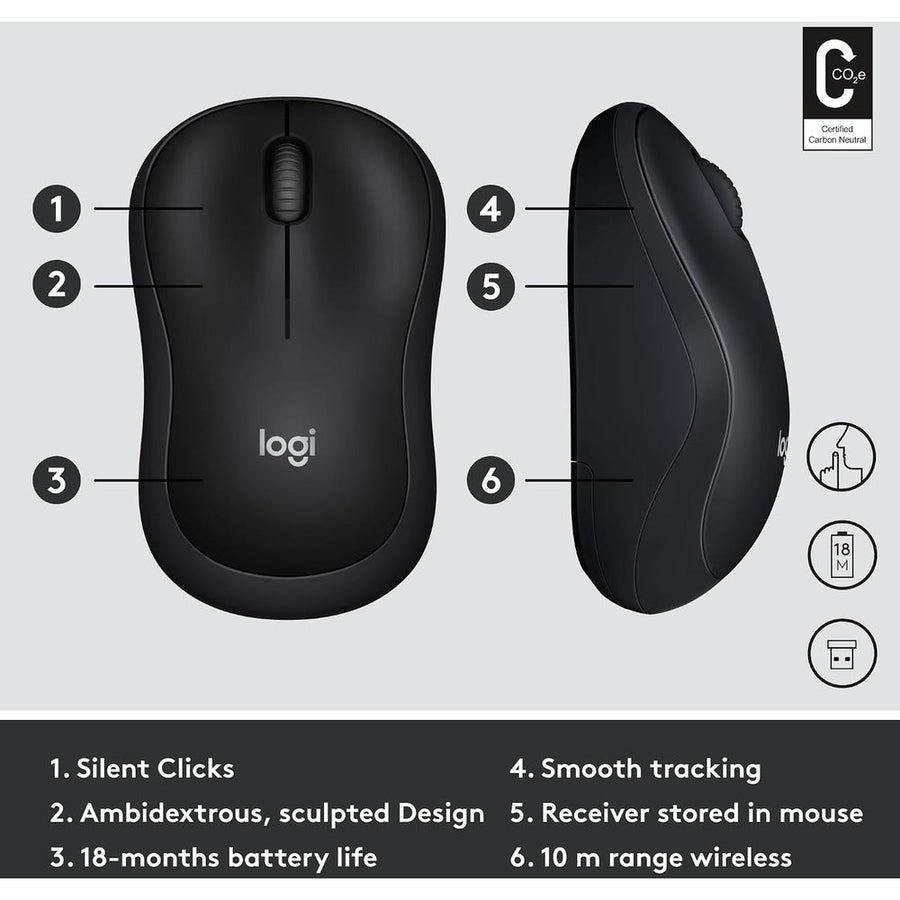 Logitech M220 Silent Compact Wireless Mouse