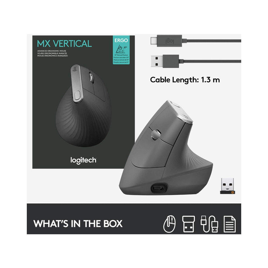 Logitech MX Vertical Advanced Ergonomic Wireless Mouse