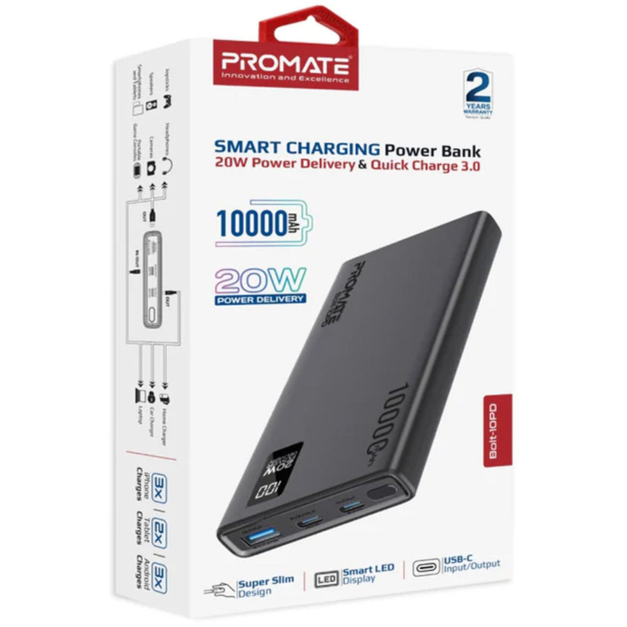 Promate (Bolt-10PD) 10000mAh Power Bank