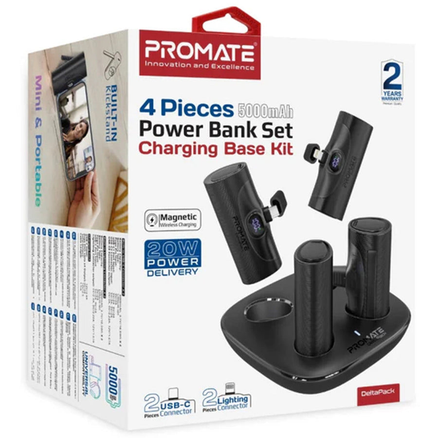 Promate (deltapack) 4-piece power bank kit, 5000mAh