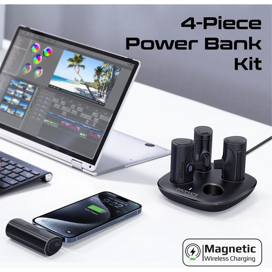 Promate (deltapack) 4-piece power bank kit, 5000mAh