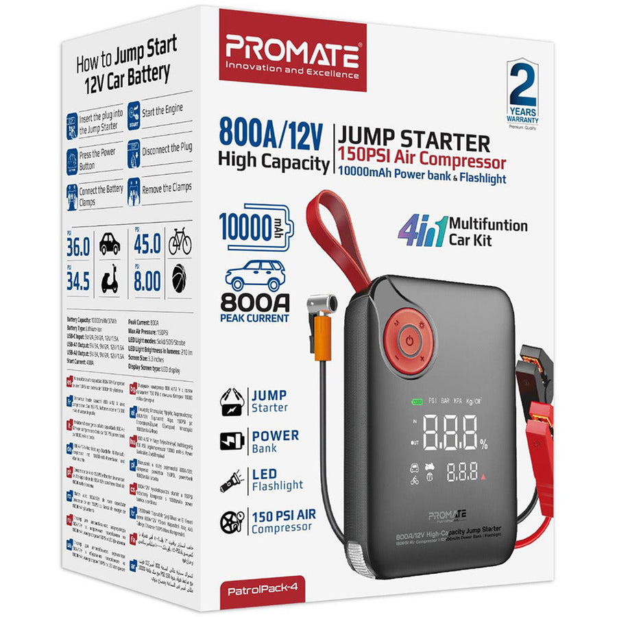Promate PatrolPack-4 800A Car Jump Starter