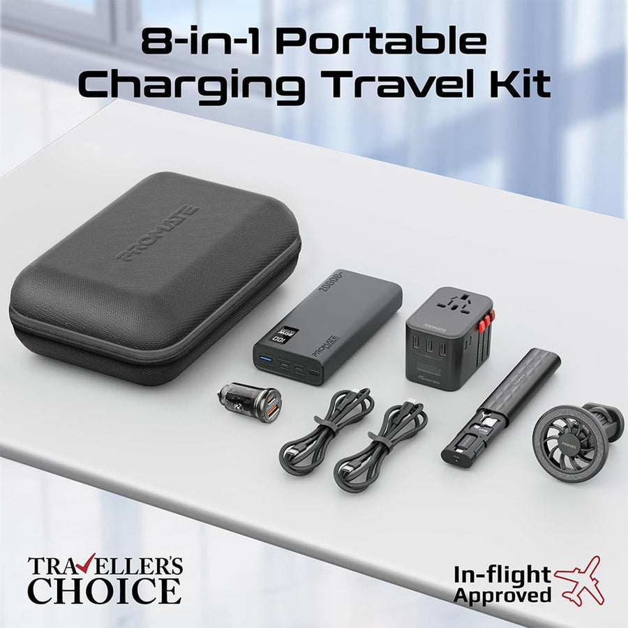 Promate (PowerGear-Pro) 8 in 1 Portable Travel Kit