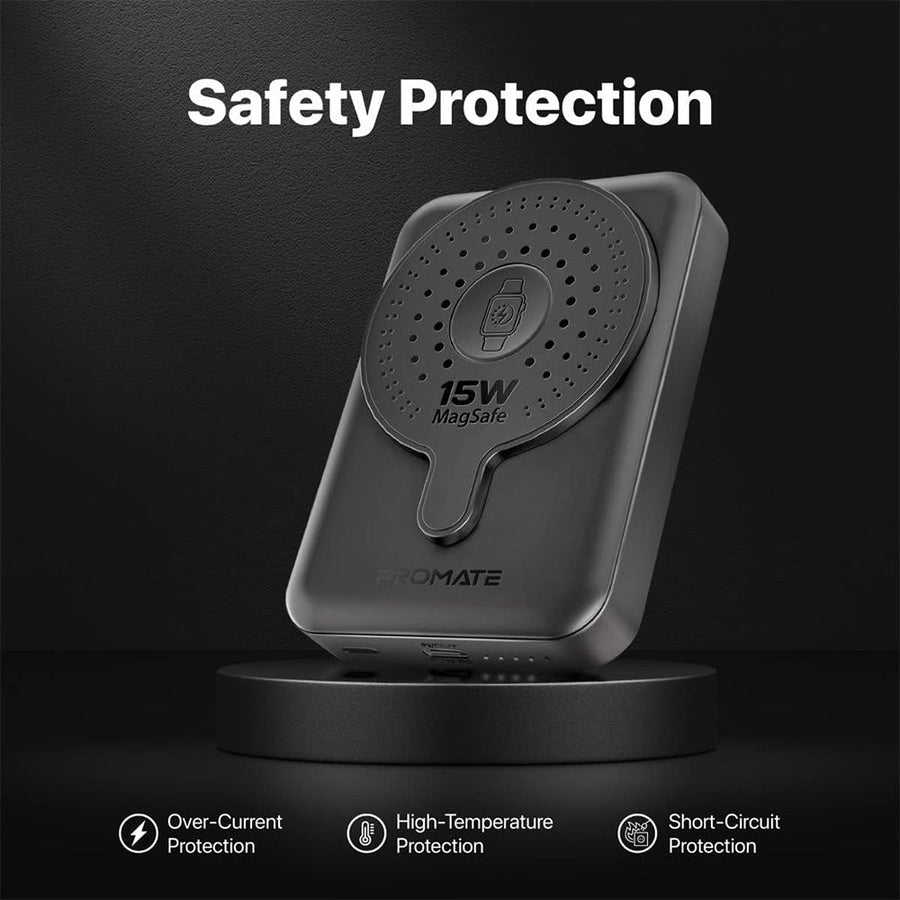 Promate (PowerMagDuo) Wireless Power Bank,10000mAh 15W