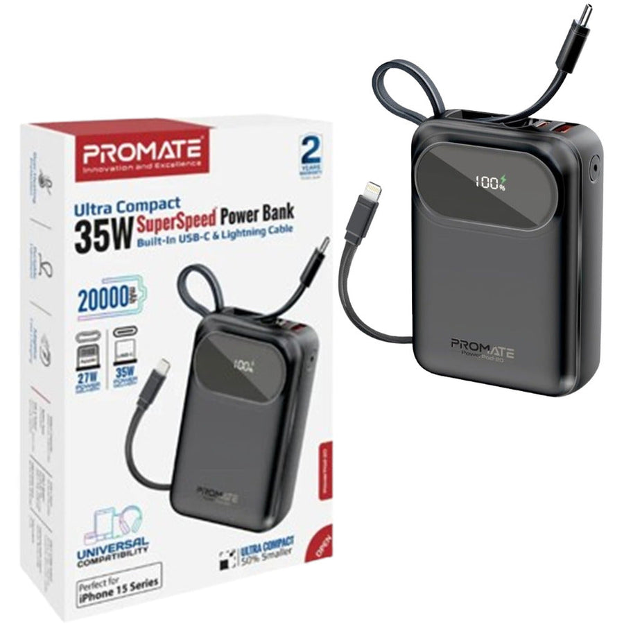 Promate (PowerPod-20) Power Bank, 20000mAh