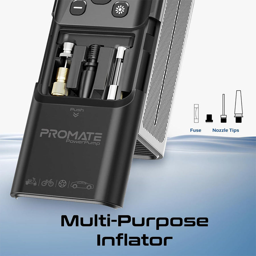 Promate (PowerPump) Portable Air Compressor, 3-in-1