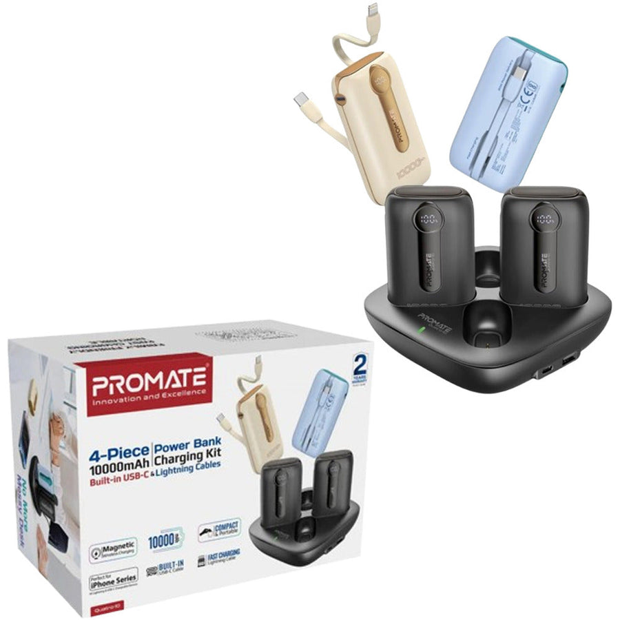Promate (Quatro-10) 4-piece power bank kit, 10,000mAh