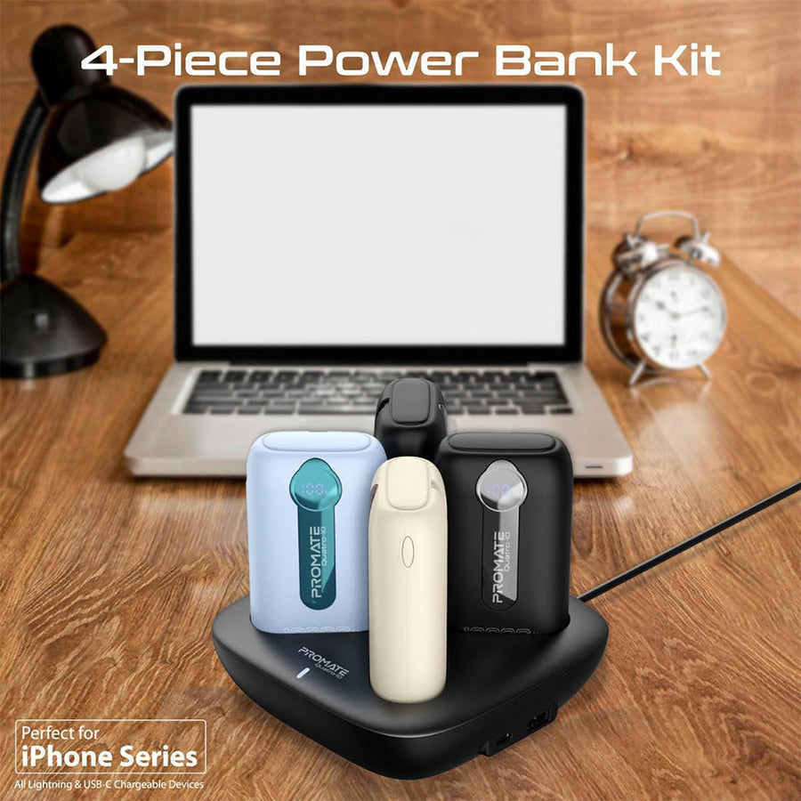 Promate (Quatro-10) 4-piece power bank kit, 10,000mAh