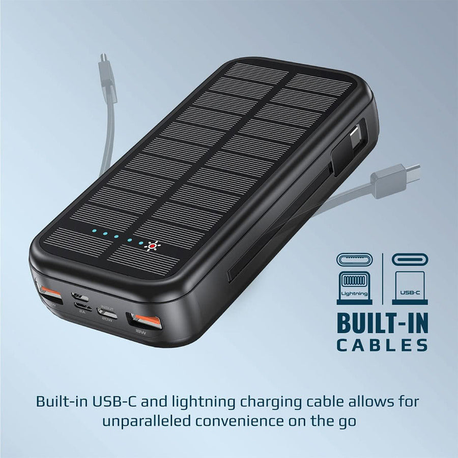 Promate (SolarTank20PDCi) Solar Power Bank 20000mAh