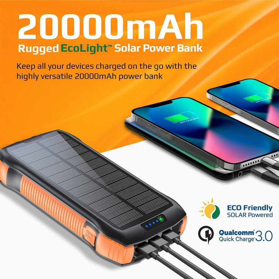 Promate (Solartank20PDQi) 20000mAh Power Bank, Solar