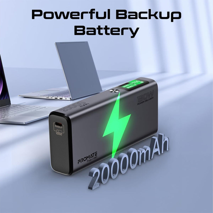 Promate (Titan-130) 20000mAh Portable Charger 130W