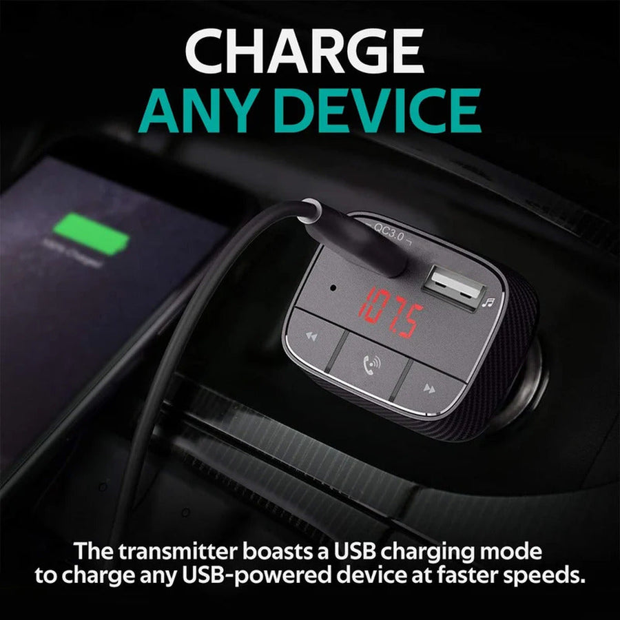 Promate SmarTune-2+ Bluetooth FM Transmitter USB Car Charger