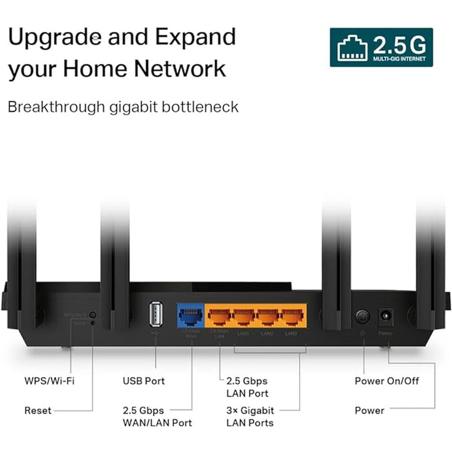 TP-Link Archer AX55 Pro AX3000 Dual-Band Wi-Fi 6 Router with 2.5G Ports
